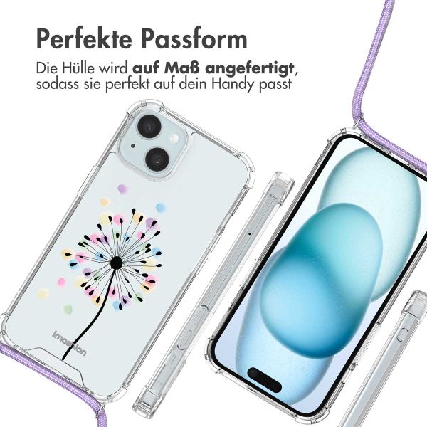 imoshion Design Hülle mit Band Apple iPhone 15 - Sandstone Dandelion