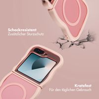 Selencia Wavy Backcover mit MagSafe Samsung Galaxy Z Flip 6 - Soft Pink