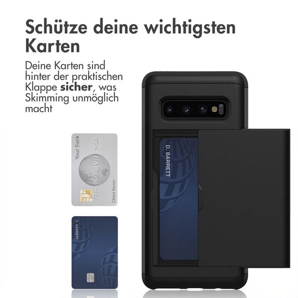 Backcover mit Kartenfach Samsung Galaxy S10 - Schwarz