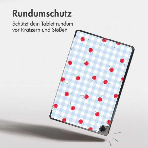 imoshion Design Trifold Klaphülle Samsung Galaxy Tab A11 Plus / A9 Plus - Cherry Check
