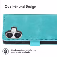 imoshion Klapphülle mit Kordel Apple iPhone 16 - Türkis