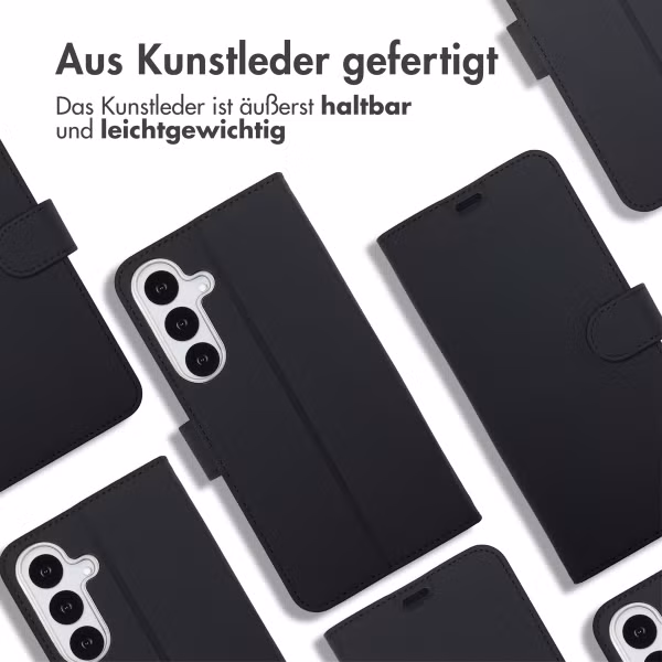 Accezz Wallet TPU Klapphülle Samsung Galaxy S25 FE - Schwarz