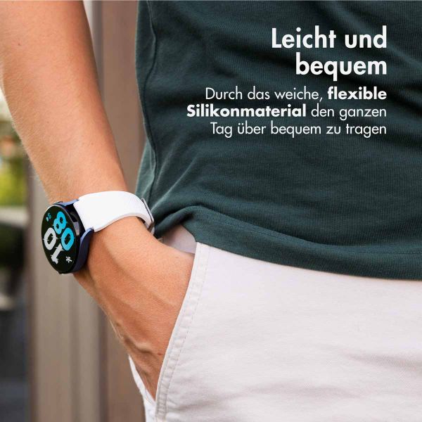imoshion Flexibles Silikonarmband - Universeller 20-mm-Anschluss - Weiß