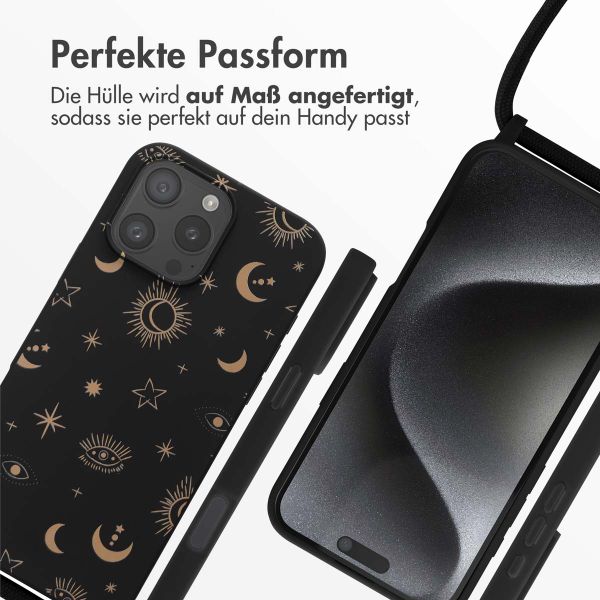 imoshion Silikonhülle design mit Band für das Apple iPhone 16 Pro Max - Sky Black