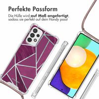 imoshion Design Hülle mit Band für das Samsung Galaxy A52(s) (5G/4G) - Bordeaux Graphic