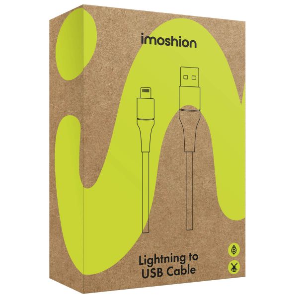 imoshion ﻿Lightning- auf USB-Kabel – nicht MFi-zertifiziert – Geflochtenes Gewebe – 0,5 m – Weiß