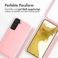 imoshion Silikonhülle mit Band für das Samsung Galaxy S22 Plus - Rosa