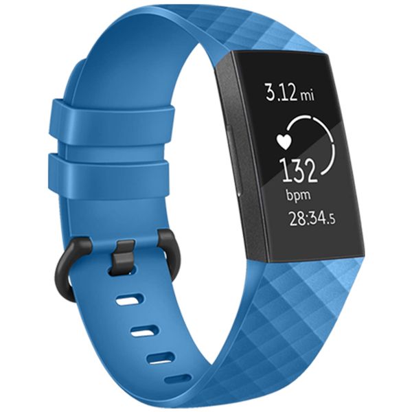 imoshion Silikonband für das  Fitbit Charge 3 / 4 - Blau