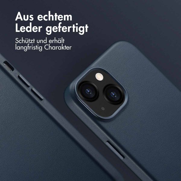 Accezz MagSafe Leather Backcover Apple iPhone 13 - Nightfall Blue