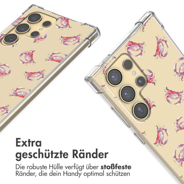 imoshion Design Hülle mit Band Samsung Galaxy S24 Ultra - Crab Watercolor