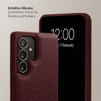 Selencia Nova HandyHülle mit Kordel und Kartenhalter Samsung Galaxy S25 Ultra - Bold Burgundy