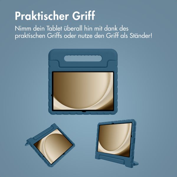 imoshion Schutzhülle mit Handgriff kindersicher Samsung Galaxy Tab A11 Plus / A9 Plus - Dunkelblau