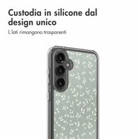 imoshion Design Hülle Samsung Galaxy S23 FE - Smoke Green Flowers