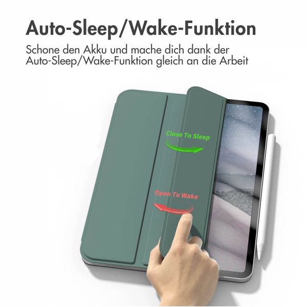 imoshion Magnetic Klapphülle Apple iPad Air 13 Zoll (2025) M3 / (2024) M2 - Dunkelgrün