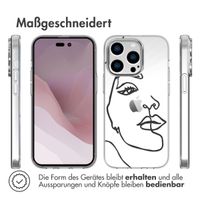 imoshion Design Hülle für das iPhone 14 Pro - Line Art Woman White