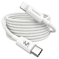 imoshion Braided USB-C-zu-Lightning-Kabel 30 W - 1 Meter - Weiß