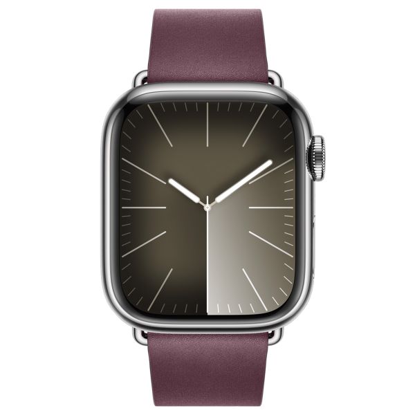 Apple Modern Buckle FineWoven für das  Apple Watch Series 1 t/m 9 / SE (38/40/41 mm) | Series 10 / 11 (42 mm) - Größe L - Mulberry
