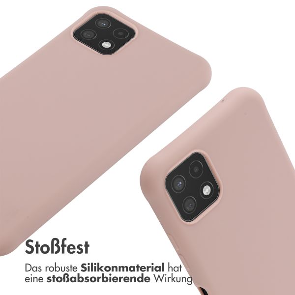 imoshion SilikonHülle mit Band Samsung Galaxy A22 (5G) - Sand Pink