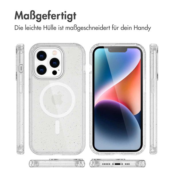 imoshion Sparkle Back Cover mit MagSafe für das Apple iPhone 13 Pro - Glitzer Transparent