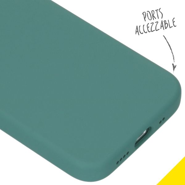 Accezz Liquid Silikoncase  für das iPhone 12 Mini - Dunkelgrün