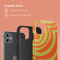 Selencia Vivid Backcover iPhone 11 - Wavy Swirl Orange Fern