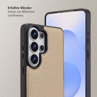 Selencia Nova HandyHülle mit Kordel und Kartenhalter Samsung Galaxy S26 Ultra - Beige