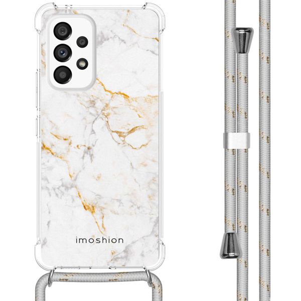 imoshion Design Hülle mit Band für das Samsung Galaxy A53 - White Marble