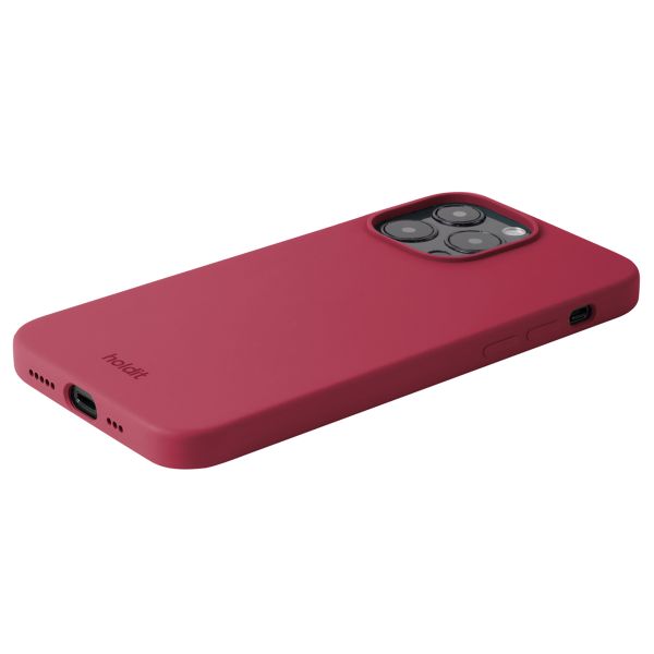 Holdit Silicone Case für das iPhone 15 Pro Max - Red Velvet