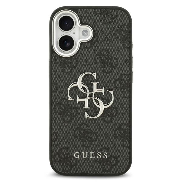 Guess 4G Metal Logo Back Cover Apple iPhone 17 - Silver Edge - Black