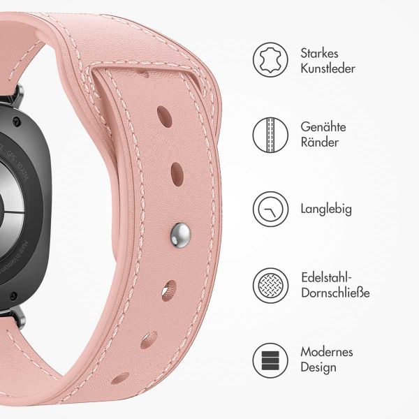 imoshion Lederarmband für die Samsung Galaxy Watch Ultra (2024/2025) - Rosa