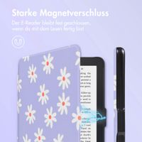 imoshion Design Slim Hard Case Klapphülle Kobo Clara 2E / Tolino Shine 4 - Flowers Distance