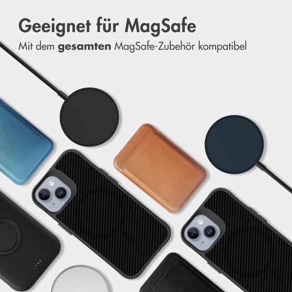 imoshion Rugged Hybrid Carbon Case mit MagSafe Apple iPhone 15 - Schwarz
