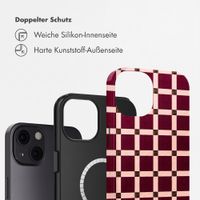 Selencia Vivid Rückabdeckung mit MagSafe Apple iPhone 13 - Check This Burgundy