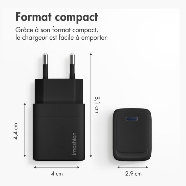 imoshion 20 Watt Ladegerät | USB-C - Schwarz