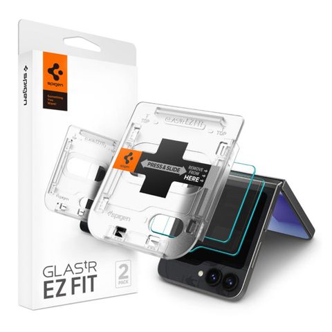 Spigen GLAStR Fit Displayschutzfolie 2er-Pack + Applicator Samsung Galaxy Z Flip 6 / Flip 7 FE