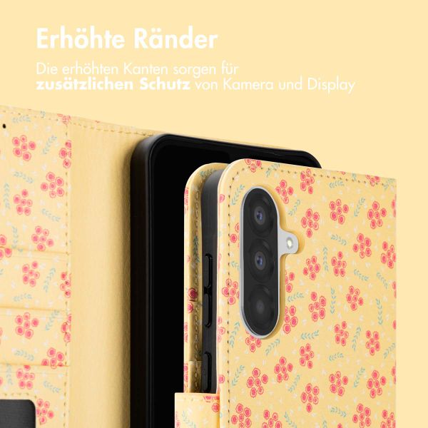 imoshion Design Klapphülle Samsung Galaxy A56 - Sunny Yellow Petite Flowers
