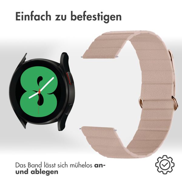 imoshion Magnetlederarmband für das Samsung Galaxy Watch 7 40/44 mm - Beige