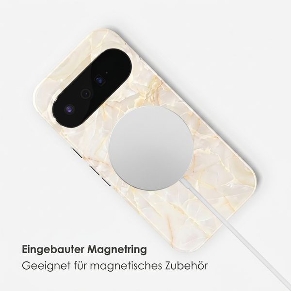 Selencia Vivid Rückabdeckung mit MagSafe Google Pixel 11 - Golden Beige Marble