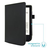 imoshion Vegan Leather Klapphülle Pocketbook Touch Lux 5 / HD 3 / Basic Lux 4 / Vivlio Lux 5 - Schwarz