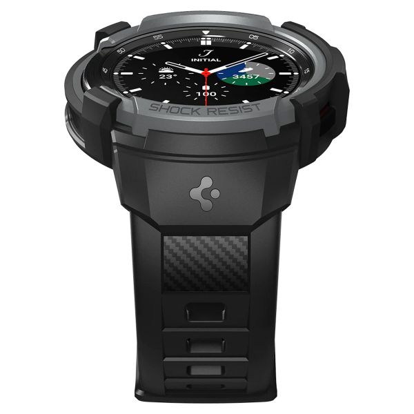 Spigen Rugged Armor™ Pro Case für die Samsung Galaxy Watch 4 - 46 mm - Charcoal Gray