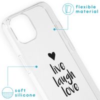 imoshion Design Hülle für das iPhone 13 - Live Laugh Love - Schwarz