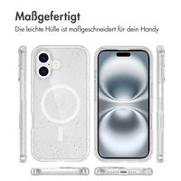 imoshion Sparkle Back Cover mit MagSafe für das Apple iPhone 16 - Glitzer Transparent