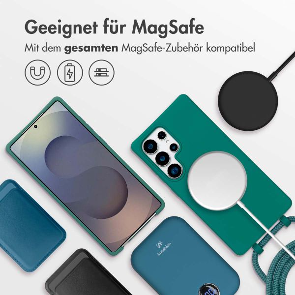 imoshion Color Backcover mit abnehmbarem Handykette und MagSafe Samsung Galaxy S25 Ultra - Dunkelgrün
