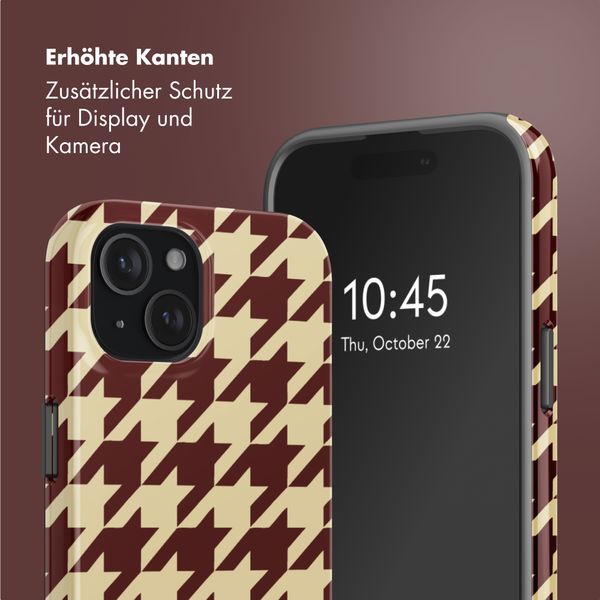 Selencia Vivid Rückabdeckung mit MagSafe Apple iPhone 15 - Pied-de-Poule