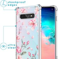 imoshion Design Hülle mit Band für das Samsung Galaxy S10 - Blossom Watercolor