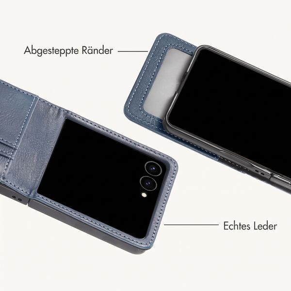 imoshion Luxuriöse Klapphülle Samsung Galaxy Z Flip 8 - Dunkelblau