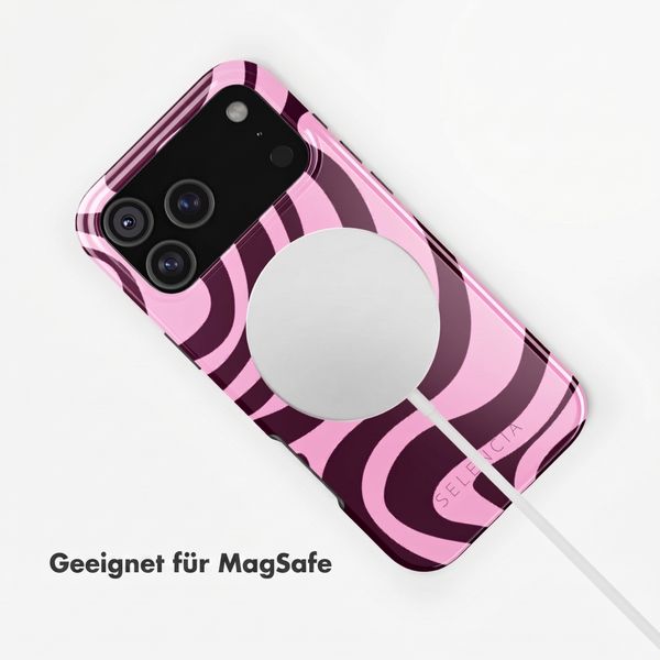 Selencia Vivid Rückabdeckung mit MagSafe Apple iPhone 18 Pro Max / 17 Pro Max - Wavy Swirl Pink Plum