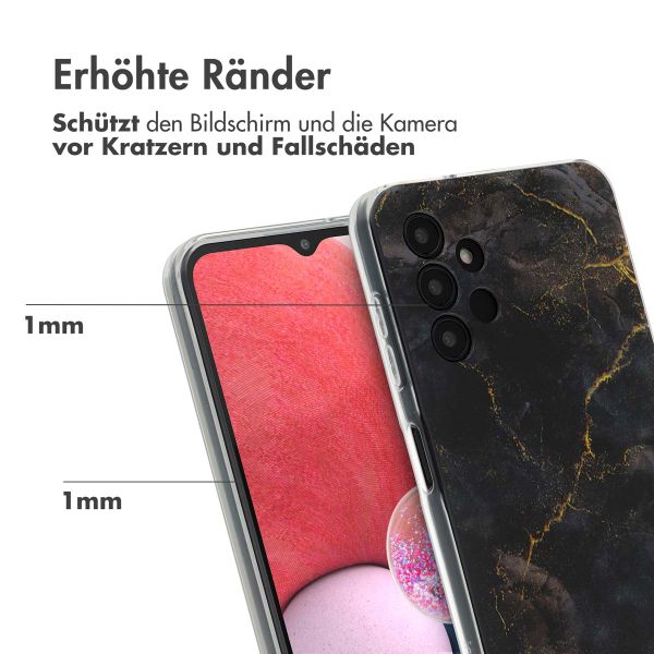 imoshion Design Hülle für das Samsung Galaxy A13 (4G) - Black Marble