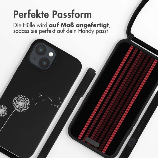 imoshion SilikonHülle design mit Band Apple iPhone 15 - Dandelion Black
