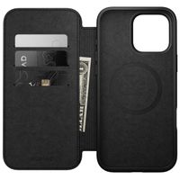 Nomad Modern Leather Folio Klapphülle Apple iPhone 16 Pro Max - Schwarz